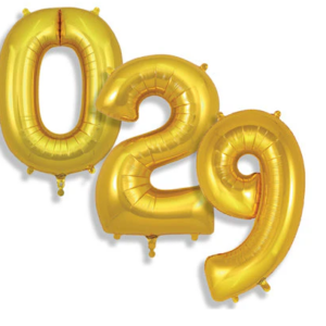 Foil Numbers 34 in Balloons